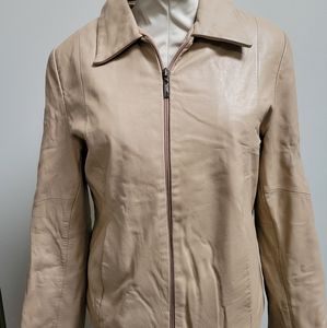 Cream Wilson Leather Jacket